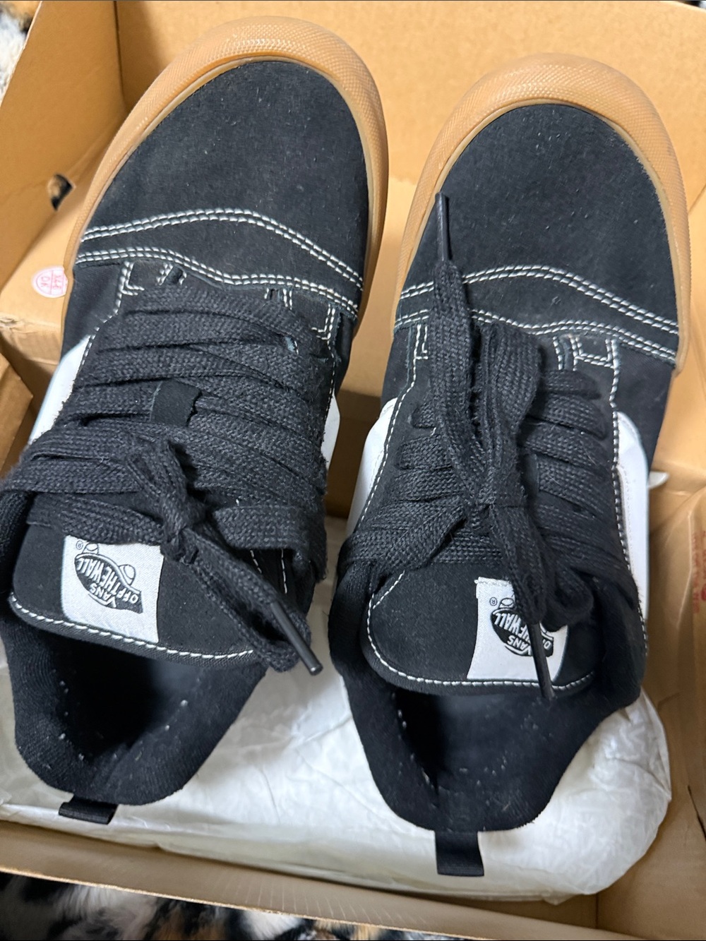 Vans Black Suede Skate Sneakers with Gum Outsole